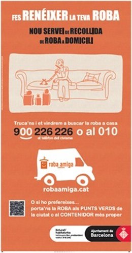 Campaña de recogida de ropa usada a domicilio en Barcelona