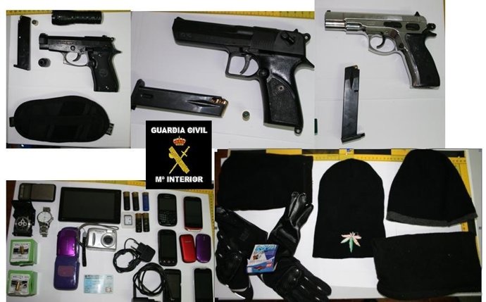 Efectos intervenidos por la Guardia Civil