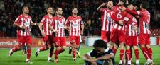 El Girona celebra la victoria
