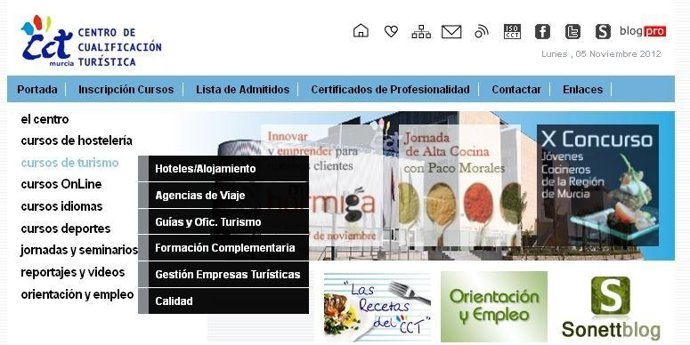 Web de Centro de Cualificación Turística