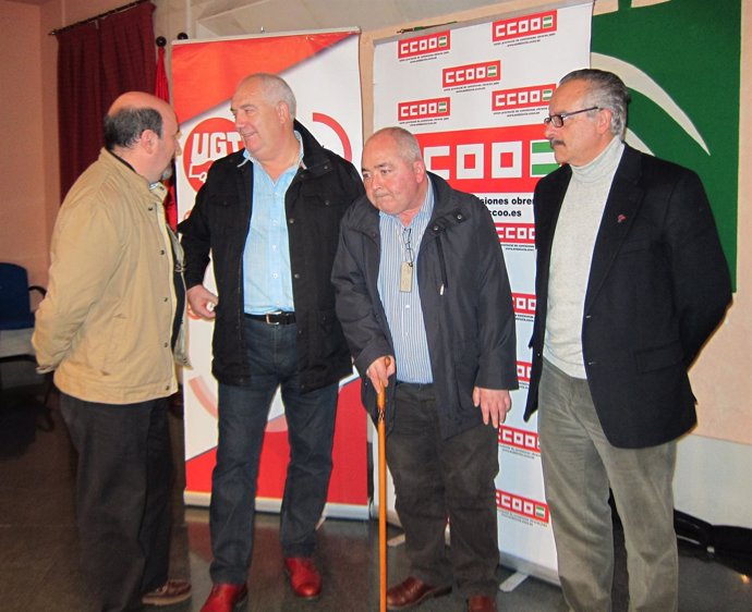 Pastrana junto a Carbonero y secretarios provinciales de los sindicatos en Jaén