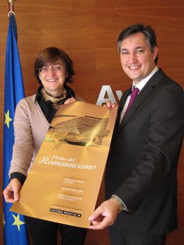 Montes y Pérez Pastor, con el cartel del ciclo