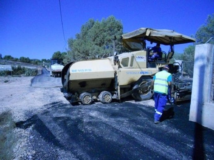 Imagen de reconstrucción de vías en Totana