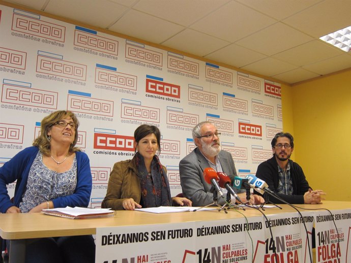 Yolanda Díaz y Sánchez Aguión, en rueda de prensa