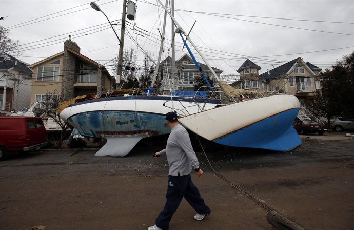 Destrozos dejados por 'Sandy' en el estado de Nueva York