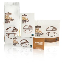 Productos certificados de Cafés Candelas con sello Fairtrade de Comercio Justo