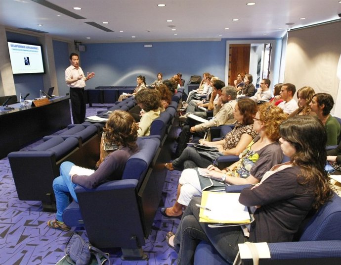 Joan Ferrés en un curso de la Fundación