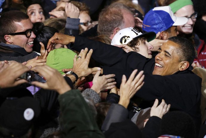 Presidente de EEUU, Barack Obama, en el cierre de la campaña electoral