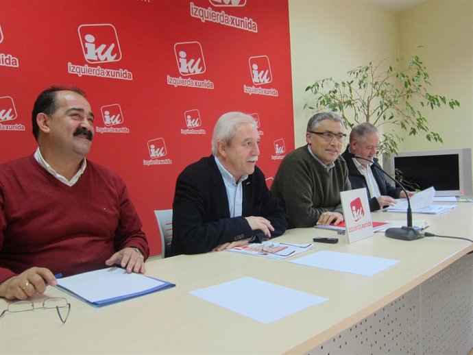 Por la izquierda, Baragaño, Braga, Orviz y Pino, en rueda de prensa.