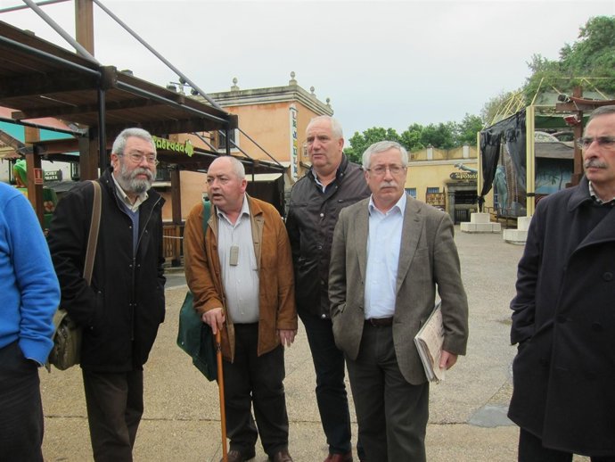 Cándido Méndez, Manuel Pastrana, Francisco Carbonero e Ignacio Fernández Toxo