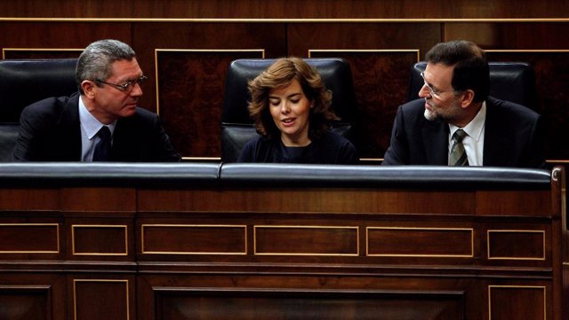 Ruiz Gallardón, Soraya Sáenz De Santamaría Y Mariano Rajoy