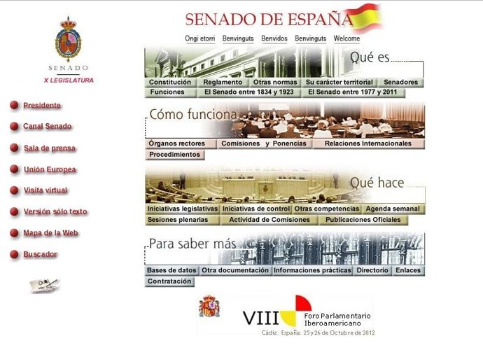 Página web del Senado