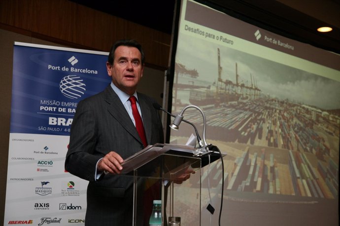Sixte Cambra durante la misión comercial del Puerto de Barcelona en Brasil