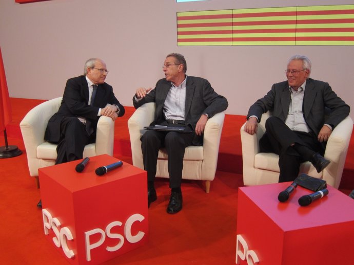 José Montilla, Raimon Obiols, Isidre Molas y Javier López (PSC)