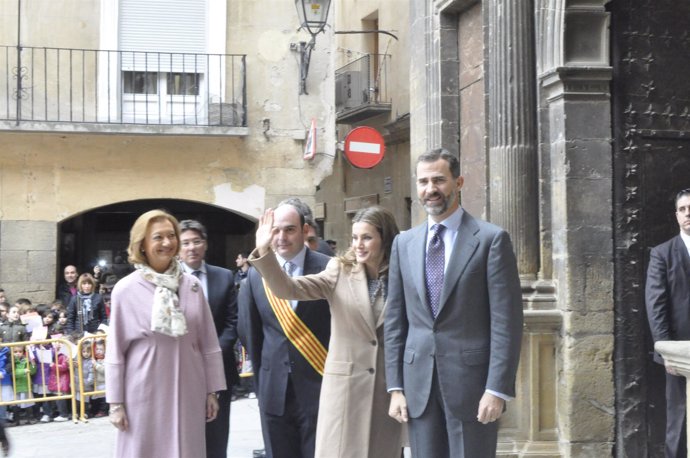Los Príncipes, a su llegada a Alcañiz