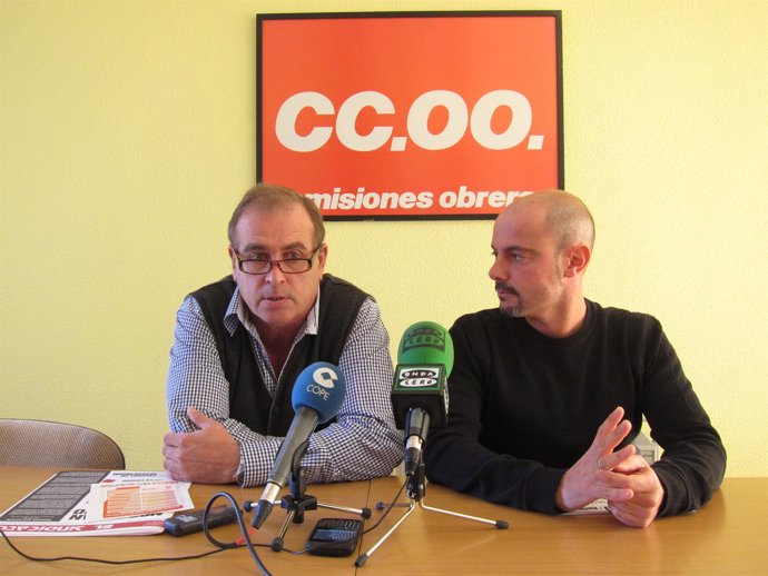 Juan Sánchez (CCOO) y Jorge Espina (IU)