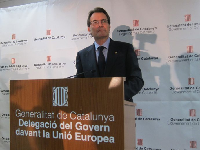 El presidente de la Generalitat, Artur Mas, en Bruselas