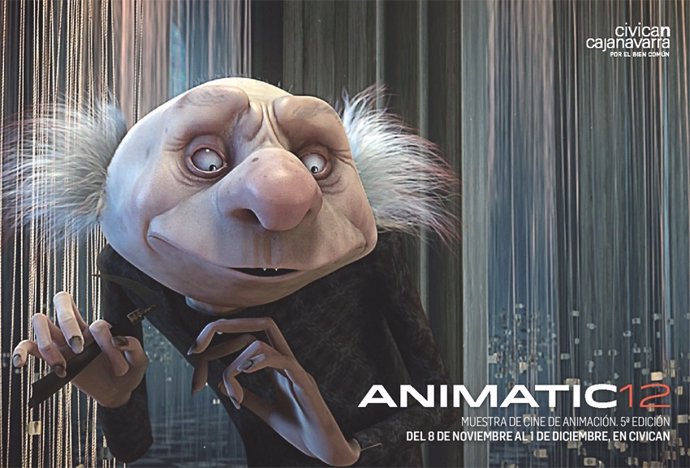 Cartel de la muestra de cine de animación Animatic 2012.