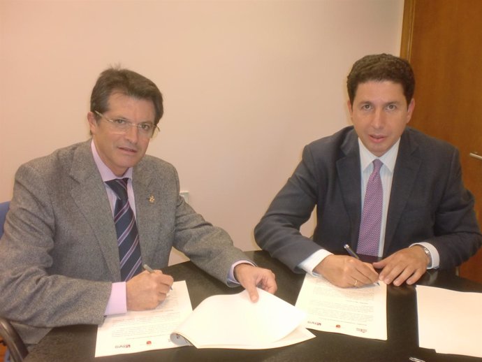 Consejero Antonio Sevilla junto al alcalde de Lorca