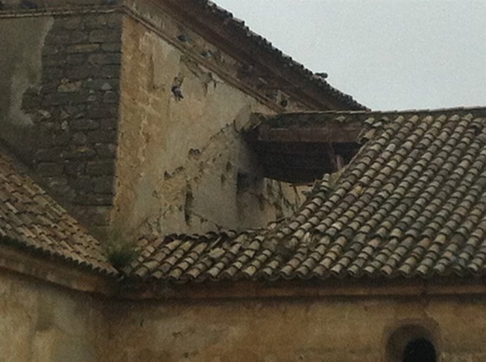 Cubierta desprendida en la Iglesia San Agustin de Montilla