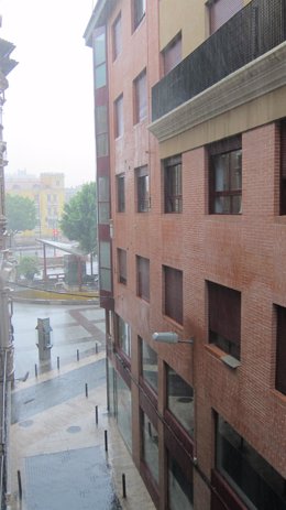 Lluvias en Murcia capital
