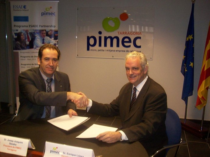 E.L.Viguria (Esade) y J.J.Sendra (Pimec Tarragona)