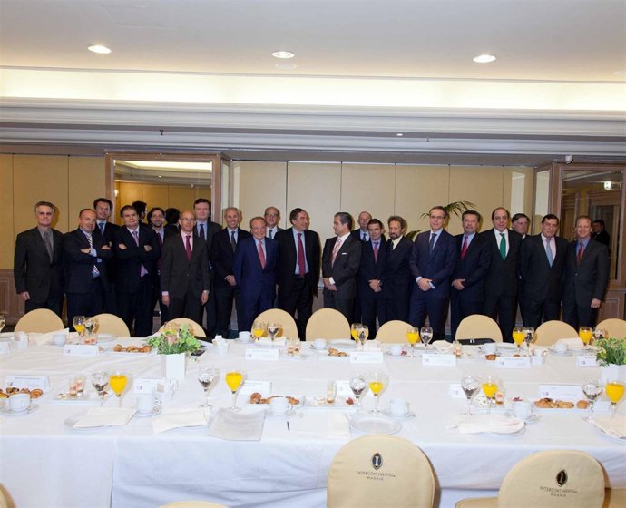 El presidente de CEOE, Juan Rosell, con el American Business Council