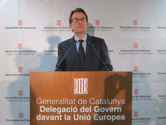 El presidente de la Generalitat, Artur Mas, en Bruselas