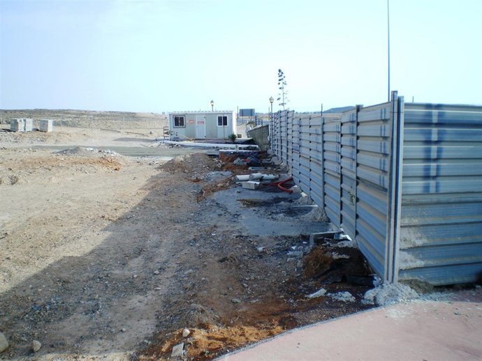 Solar donde se realizó el hurto de cable