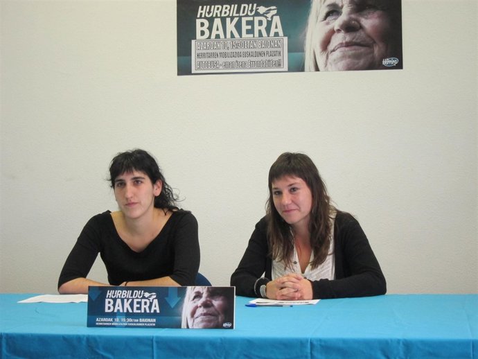 Ane Zelaia y Nagore García, portavoces de Herrira
