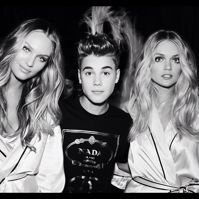 El cantante Justin Bieber durante el desfile de Victoria's Secret