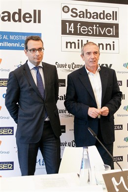 Enric Rovira (Banc Sabadell) y Martín Pérez (Festival Mil·leni)