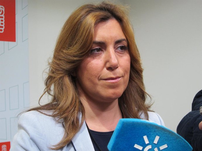 Susana Díaz, en declaraciones a los medios en Almería