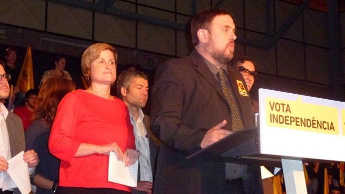 Anna Simó, Oriol Amorós, Oriol Junqueras, Marta Rovira (ERC)