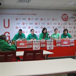 Representantes de la Enseñanza Pública en la Sede de UGT La Rioja