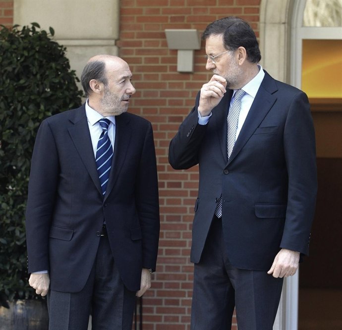 Rubalcaba y Rajoy