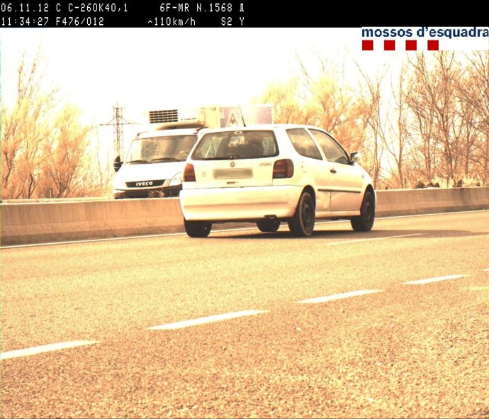 Coche interceptado en Castelló d'Empúries