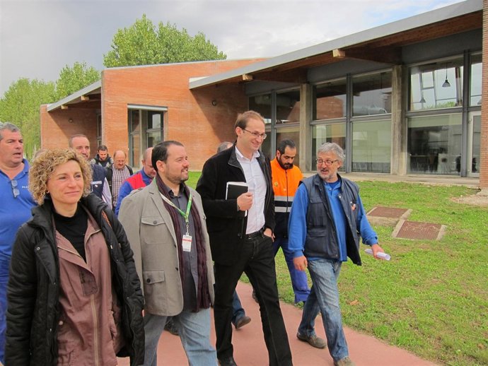 J.Herrera (ICV-EUiA), en una visita a Alstom