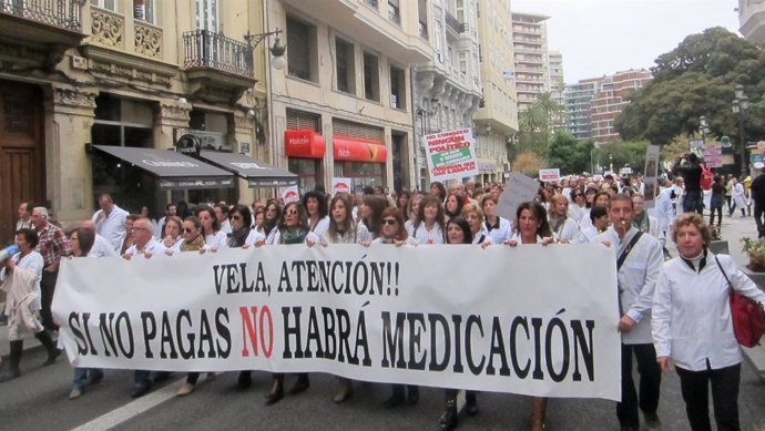 Manifestación de farmacéuticos en Valencia