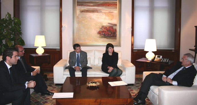 Reunión Valcárcel con alcaldes Totana, Lorca y Puerto Lumbreras