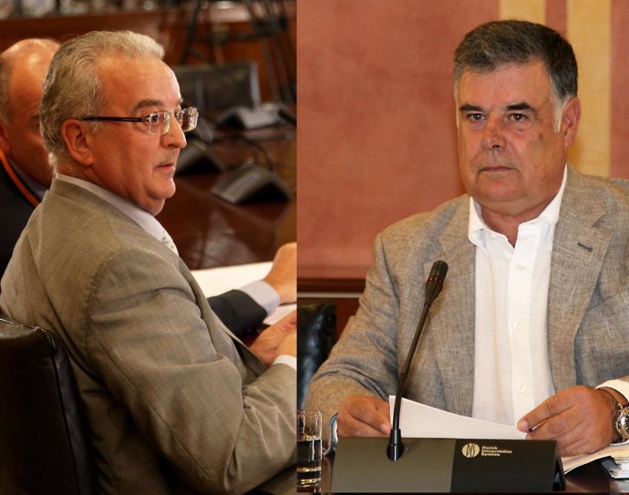 Los exconsejeros de Empleo Antonio Fernández y José Antonio Viera en los ERE