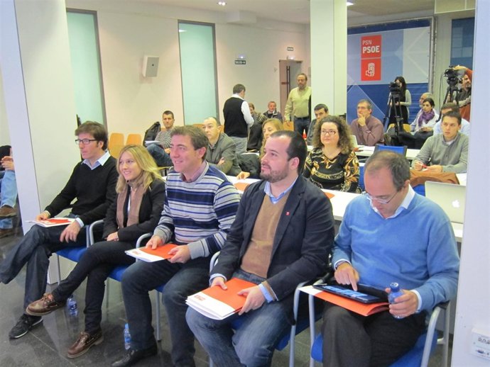 Moscoso, Pestana y Jiménez en el encuentro de los activistas del PSE.