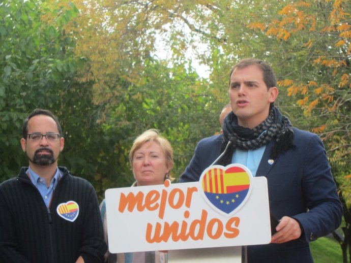 El candidato de C's a la presidencia de la Generalitat, A.Rivera, en Santa Colom