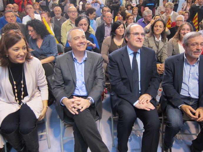 Núria Segú, Pere Navarro, Ángel Gabilondo y Xavier Sabaté (PSC)