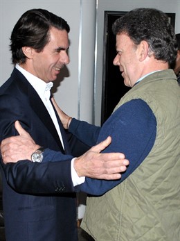 José María Aznar con Juan Manuel Santos