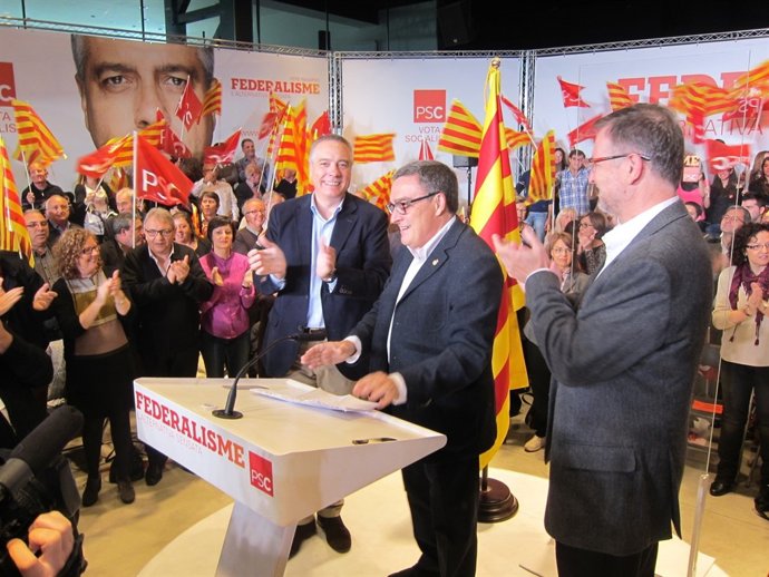 Pere Navarro, Àngel Ros (PSC), Marcelino Iglesias (PSOE)
