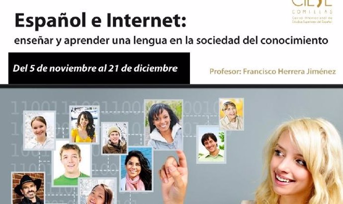 Cartel del curso 'Español e Internet', de la Fundación Comillas