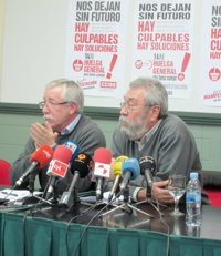 Economía/14N.- Toxo y Méndez defienden la "presión social de la calle", demostrada en el caso de los desahucios