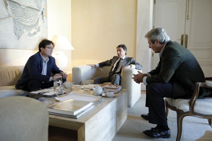 González con los líderes sindicales madrileños de CC.OO. Y UGT