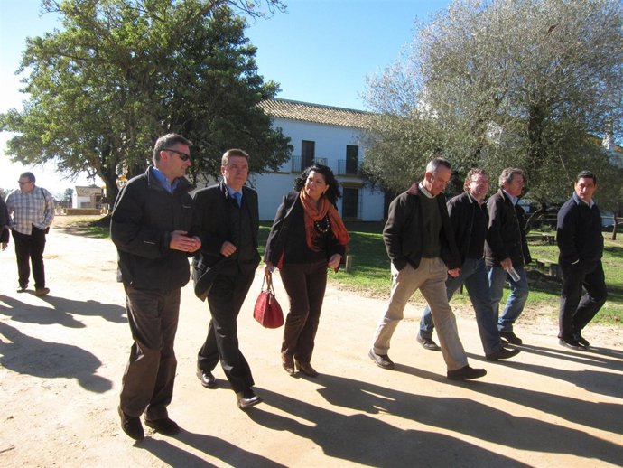 El consejero de Agricultura, Pesca y Medio Ambiente, Luis Planas, en Doñana. 